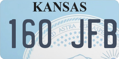 KS license plate 160JFB