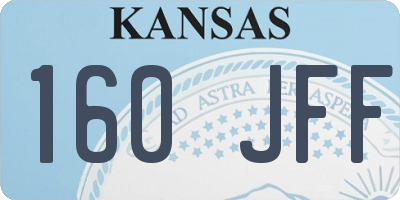 KS license plate 160JFF