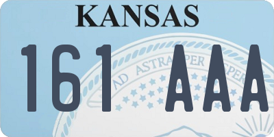 KS license plate 161AAA