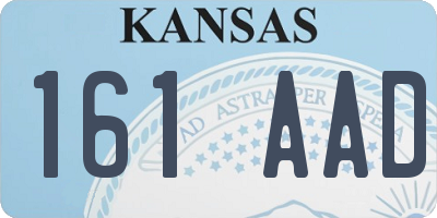 KS license plate 161AAD