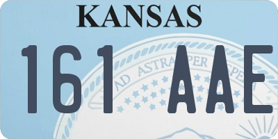 KS license plate 161AAE