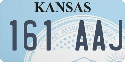 KS license plate 161AAJ