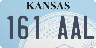 KS license plate 161AAL