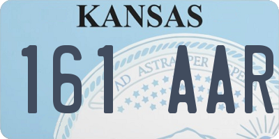KS license plate 161AAR