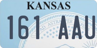 KS license plate 161AAU