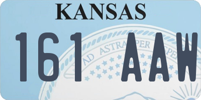 KS license plate 161AAW