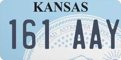 KS license plate 161AAY
