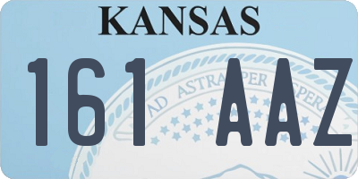 KS license plate 161AAZ