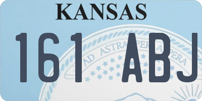 KS license plate 161ABJ