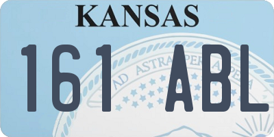 KS license plate 161ABL
