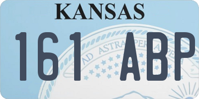 KS license plate 161ABP