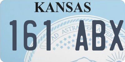 KS license plate 161ABX