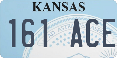 KS license plate 161ACE