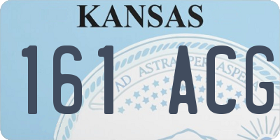 KS license plate 161ACG