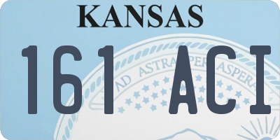 KS license plate 161ACI