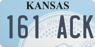 KS license plate 161ACK