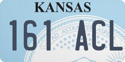 KS license plate 161ACL