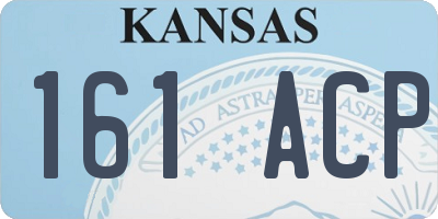 KS license plate 161ACP