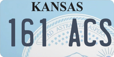 KS license plate 161ACS