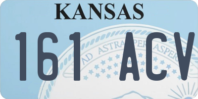 KS license plate 161ACV