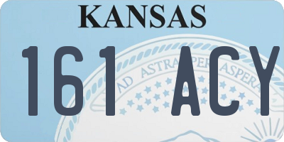 KS license plate 161ACY