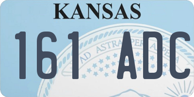 KS license plate 161ADC