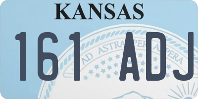 KS license plate 161ADJ