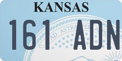 KS license plate 161ADN
