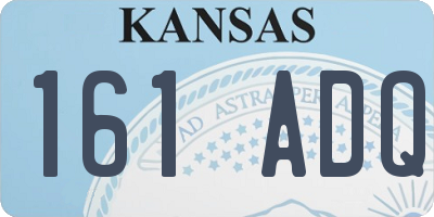 KS license plate 161ADQ