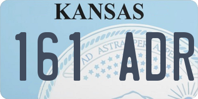 KS license plate 161ADR