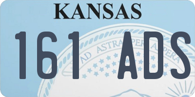 KS license plate 161ADS