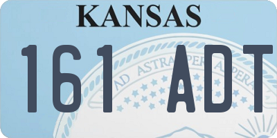 KS license plate 161ADT