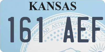 KS license plate 161AEF