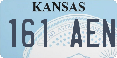 KS license plate 161AEN