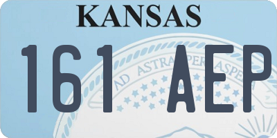 KS license plate 161AEP