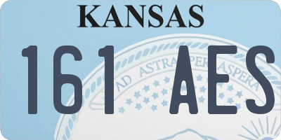 KS license plate 161AES