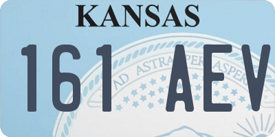 KS license plate 161AEV