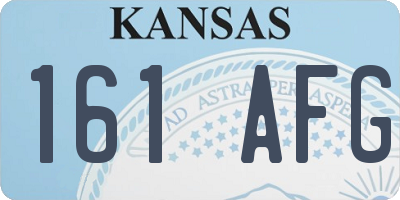 KS license plate 161AFG