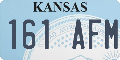 KS license plate 161AFM