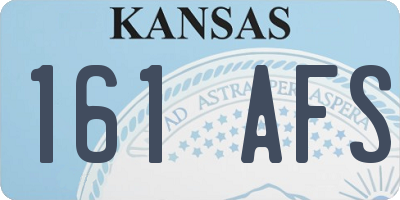 KS license plate 161AFS