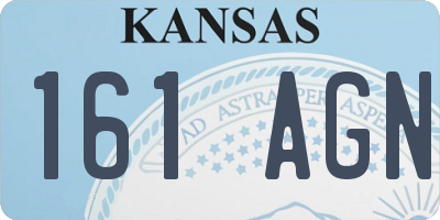 KS license plate 161AGN