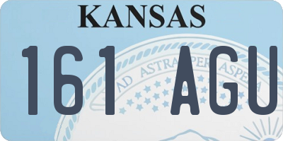 KS license plate 161AGU