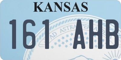 KS license plate 161AHB