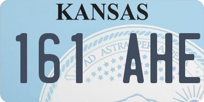 KS license plate 161AHE