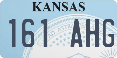 KS license plate 161AHG