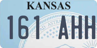 KS license plate 161AHH