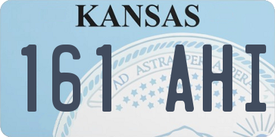 KS license plate 161AHI
