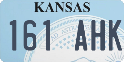 KS license plate 161AHK
