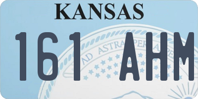 KS license plate 161AHM