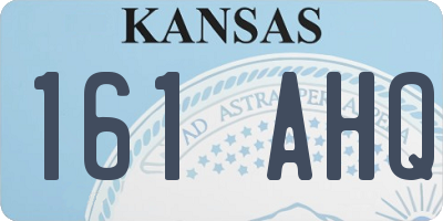 KS license plate 161AHQ